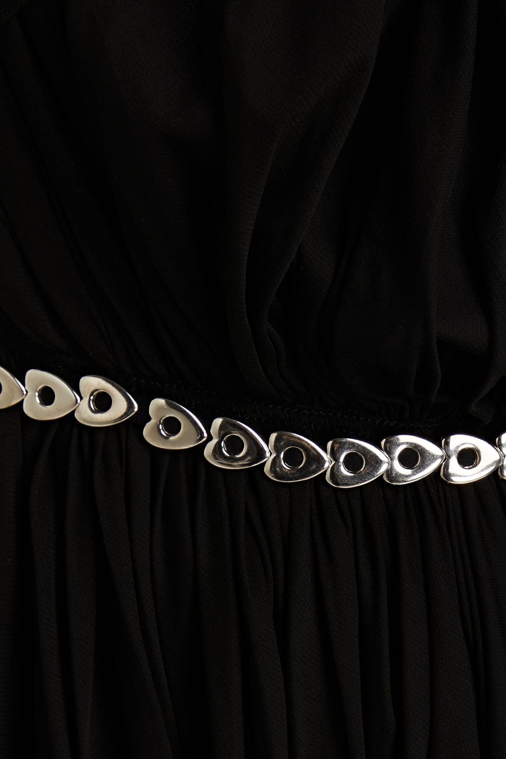 ALAÏA توب من الجيرسيه والكوبرو مزين بكسرات وبفتحات وبسلسلة