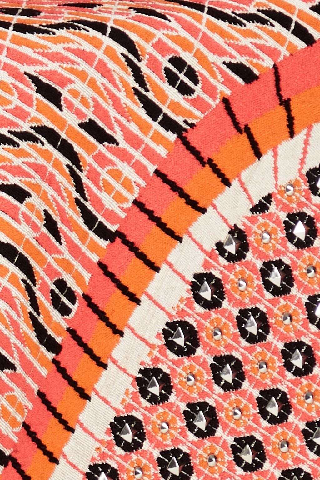 ALAÏA ジャカードニット ミニワンピース スタッズ付き