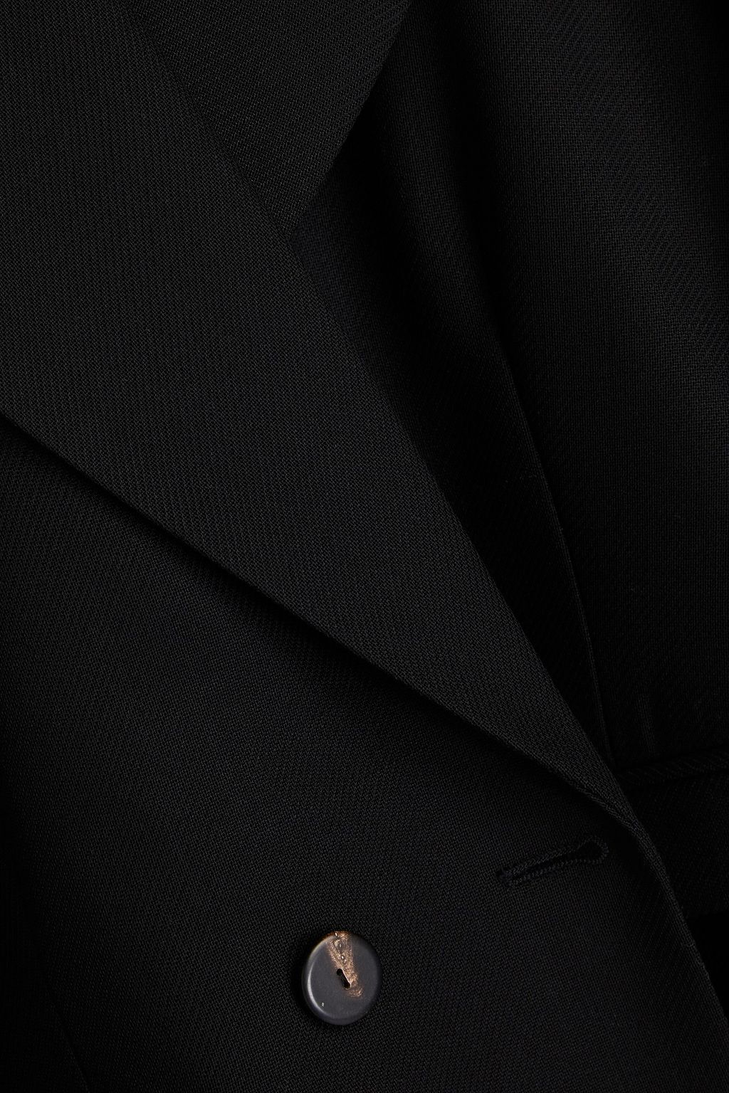 PALMER//HARDING Double-breasted ruffled wool-twill blazer