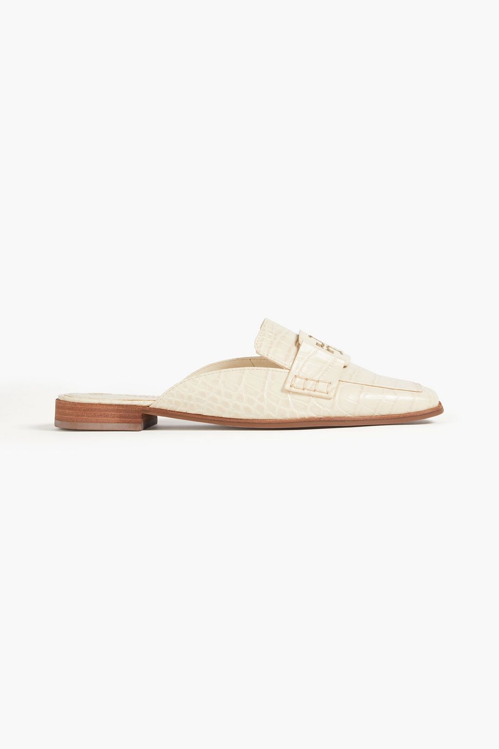 TORY BURCH Georgia embellished croc-effect leather mules | Sale up to 70%  off | THE OUTNET