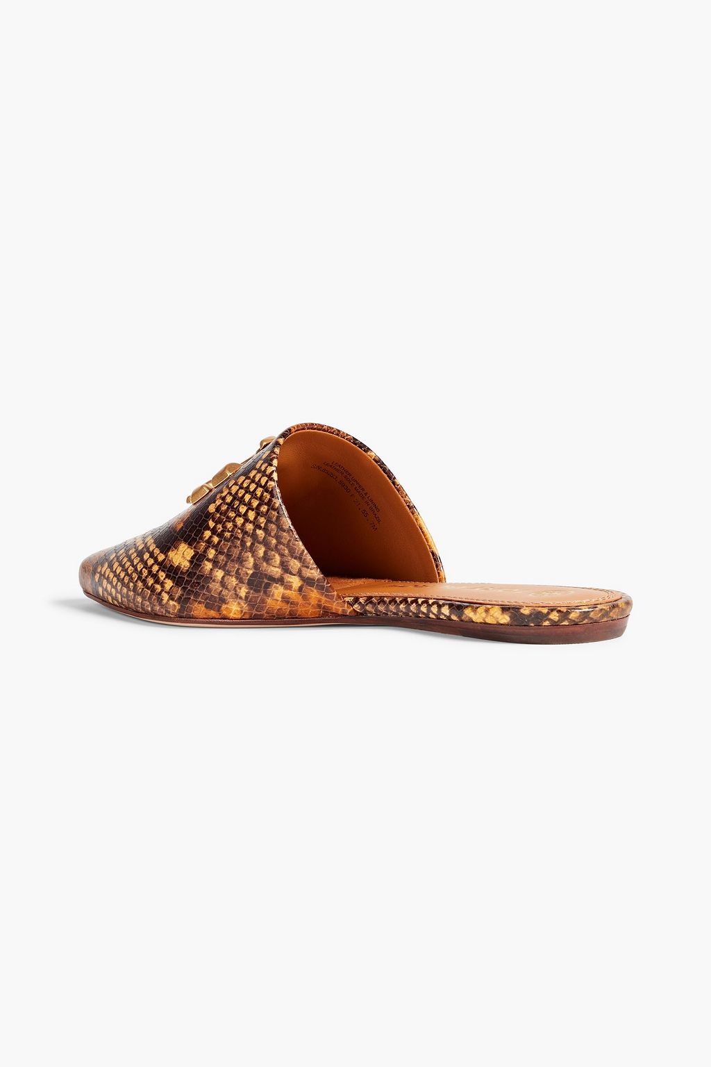 TORY BURCH Eleanor snake-effect leather mules