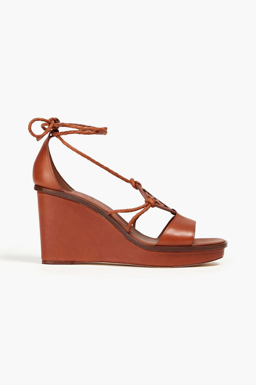 TORY BURCH Miller 90 braded leather wedge sandals | Sale up to 70% off |  THE OUTNET