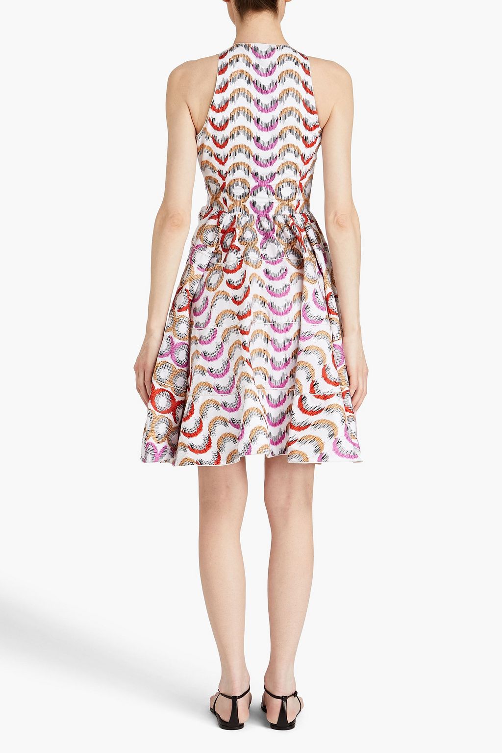 ALAÏA Printed cotton-poplin dress