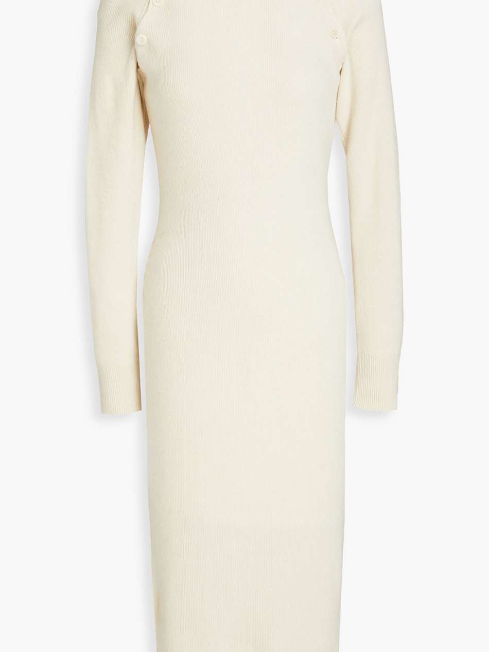 berg convertible ribbed cashmere and wool-blend midi dress