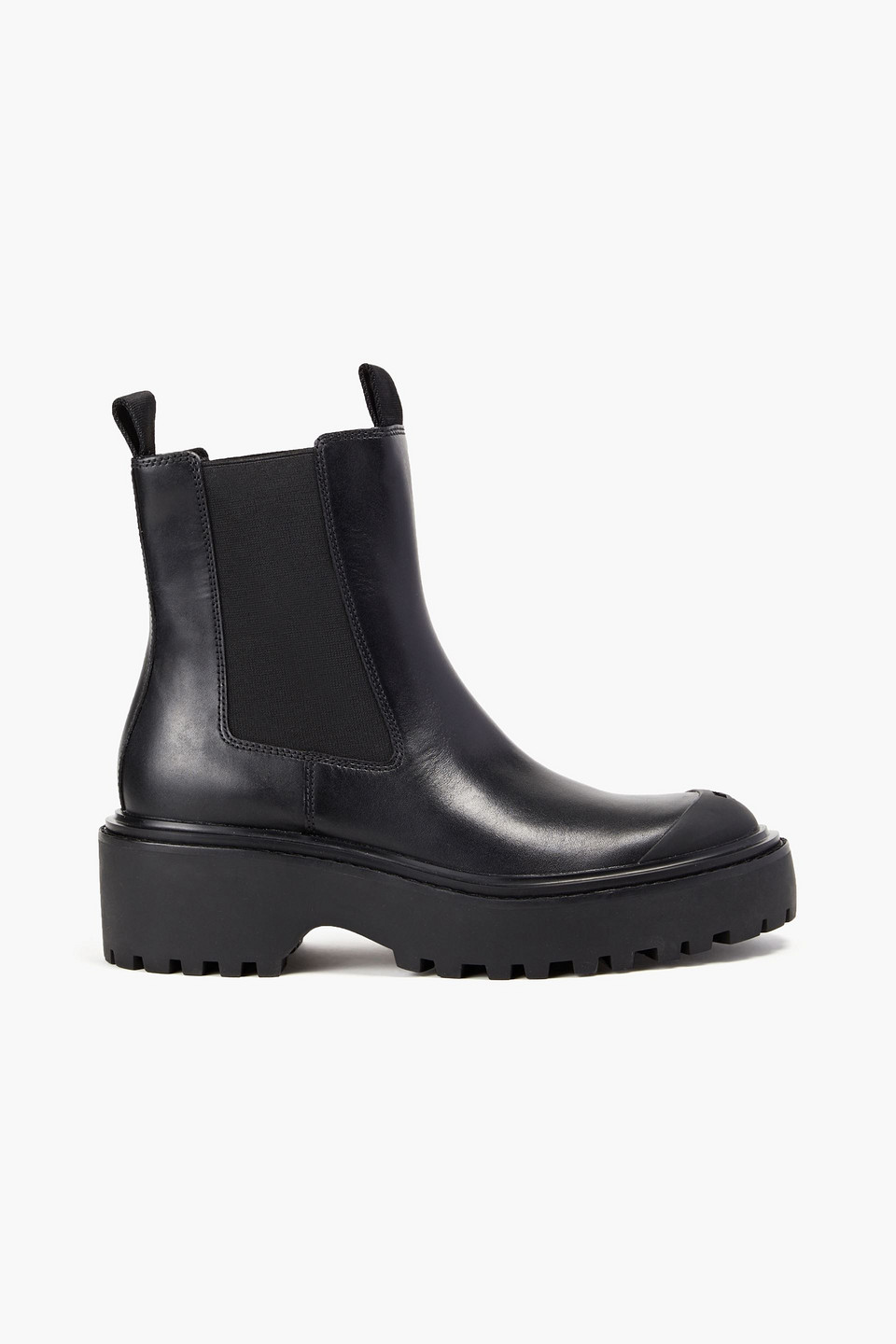 Tory Burch - Rubber-trimmed leather Chelsea boots - Black