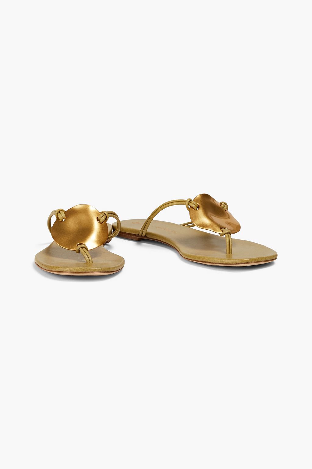 TORY BURCH 파토스 장식 디테일 가죽 샌들