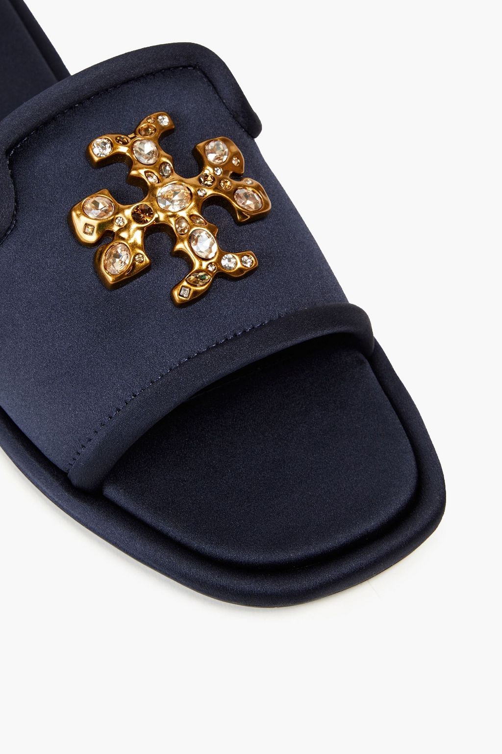 TORY BURCH Embellished satin slides