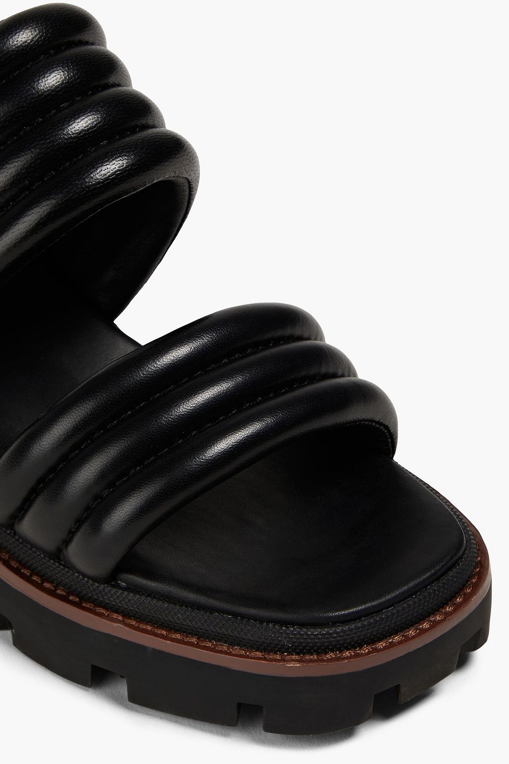 TORY BURCH レザー スリングバックサンダル キルティング