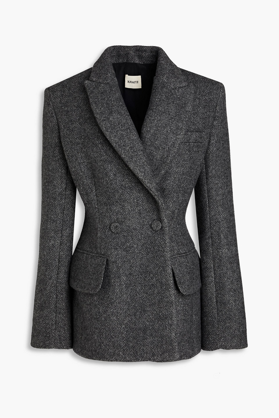 Khaite Delphine Wool-felt Jacket In Grey