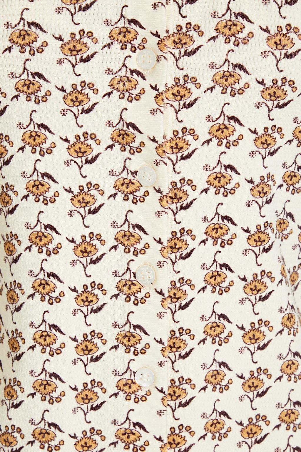 TORY BURCH Dandelion floral-print cotton-blend shirt