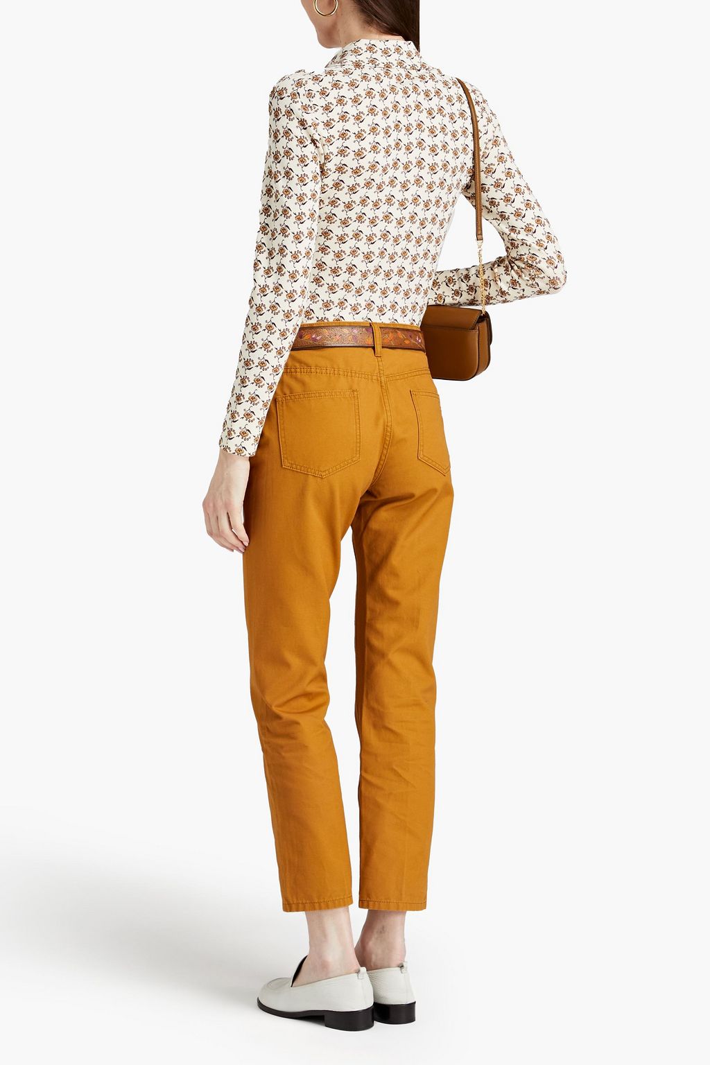 TORY BURCH Dandelion floral-print cotton-blend shirt