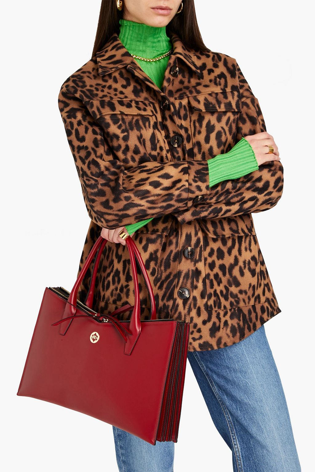 SARA BATTAGLIA Tati Plissé leather tote