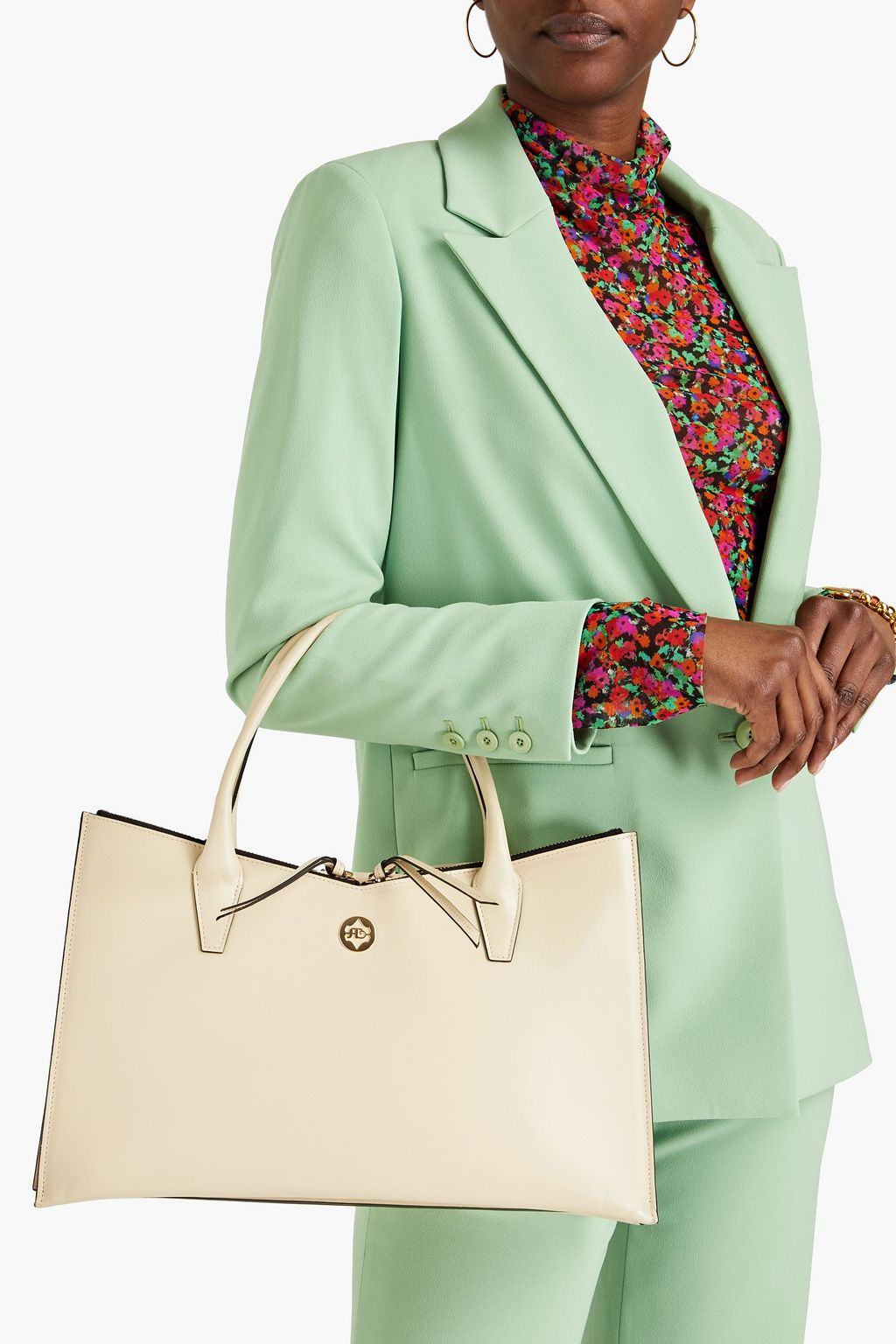 SARA BATTAGLIA Tati Plissé leather tote