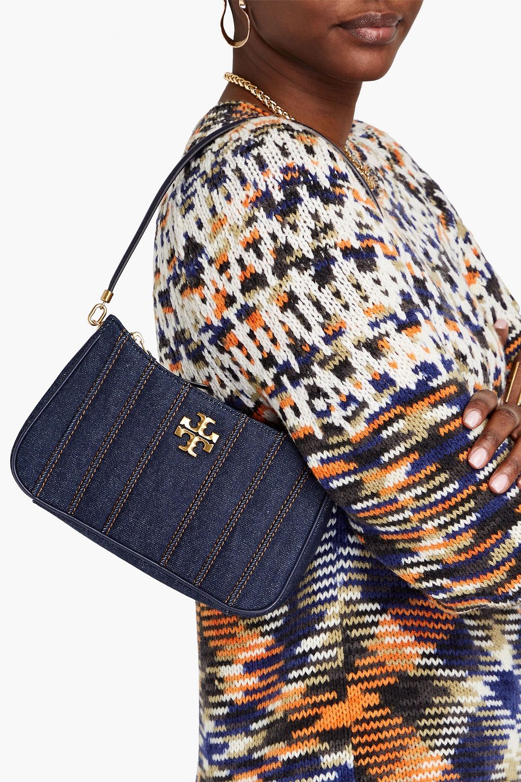 TORY BURCH Kira denim shoulder bag