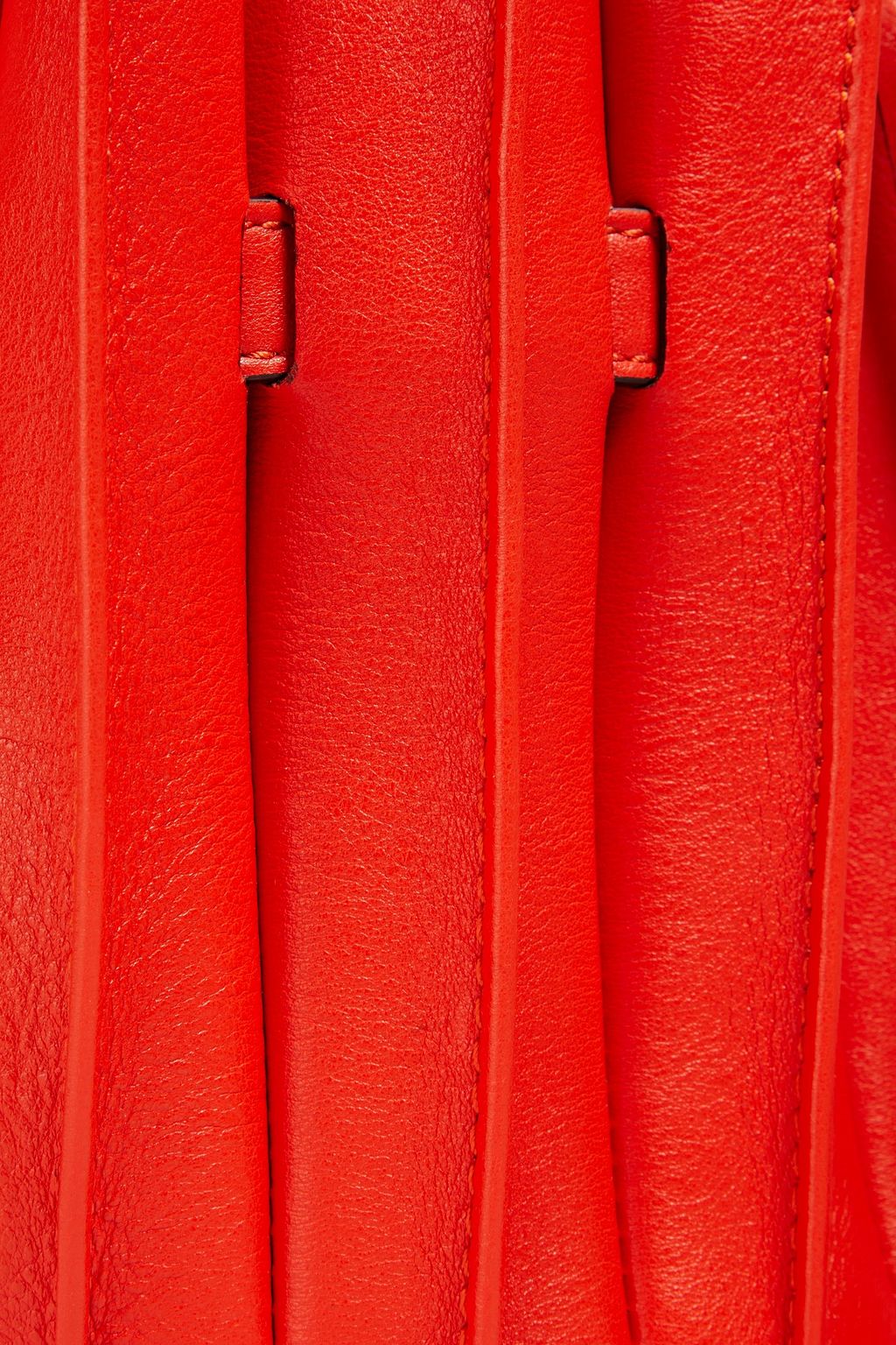 SARA BATTAGLIA Plissé leather bucket bag