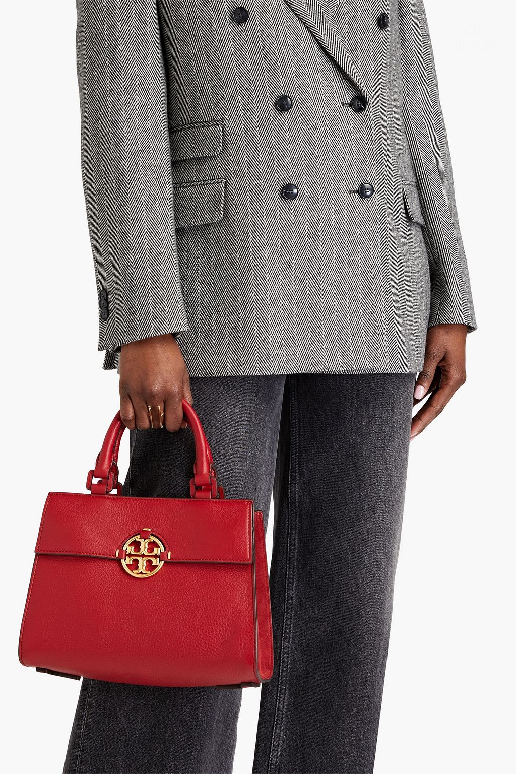 TORY BURCH Miller Tote Bag aus Narbenleder