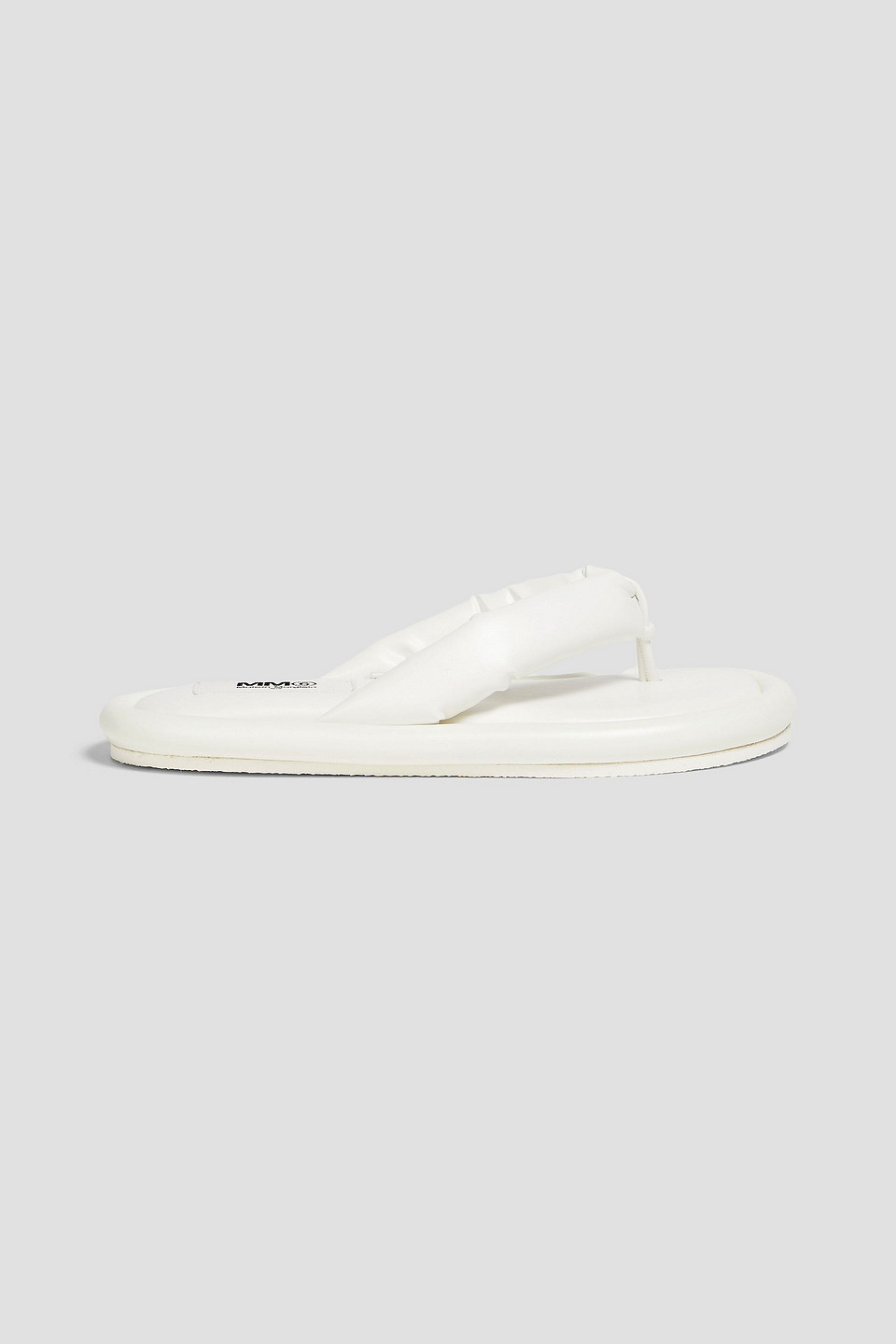 【MM6 Maison Margiela】Women's Padded White Sandals MM6 Maison Margiela Padded Slides - White | Garmentory