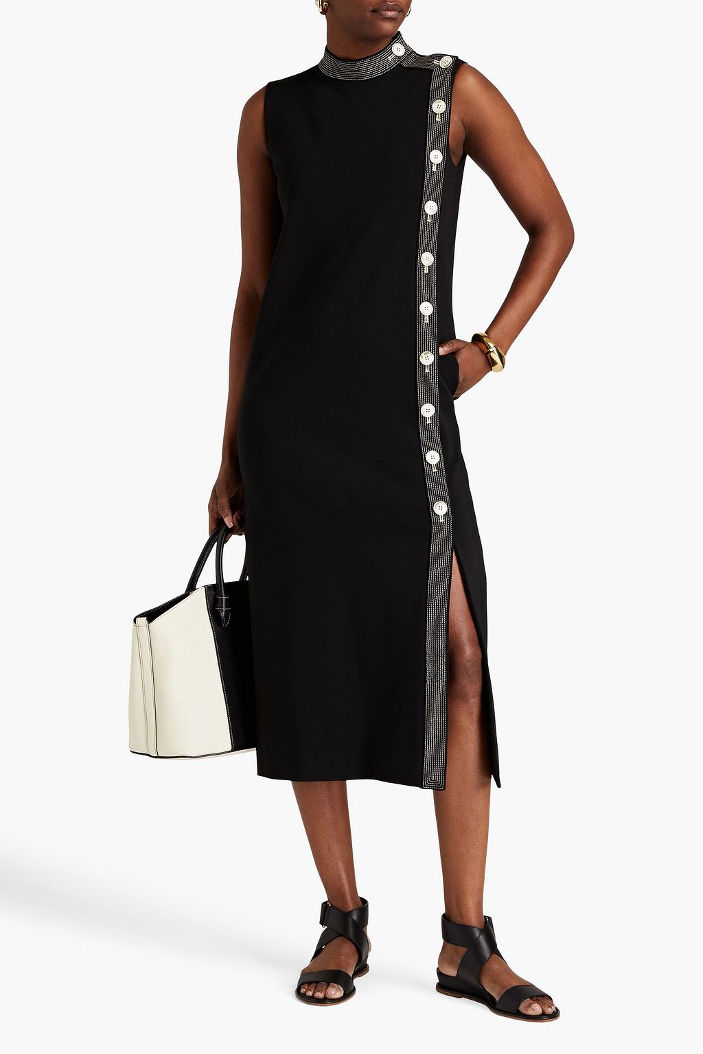 TORY BURCH Crepe midi dress