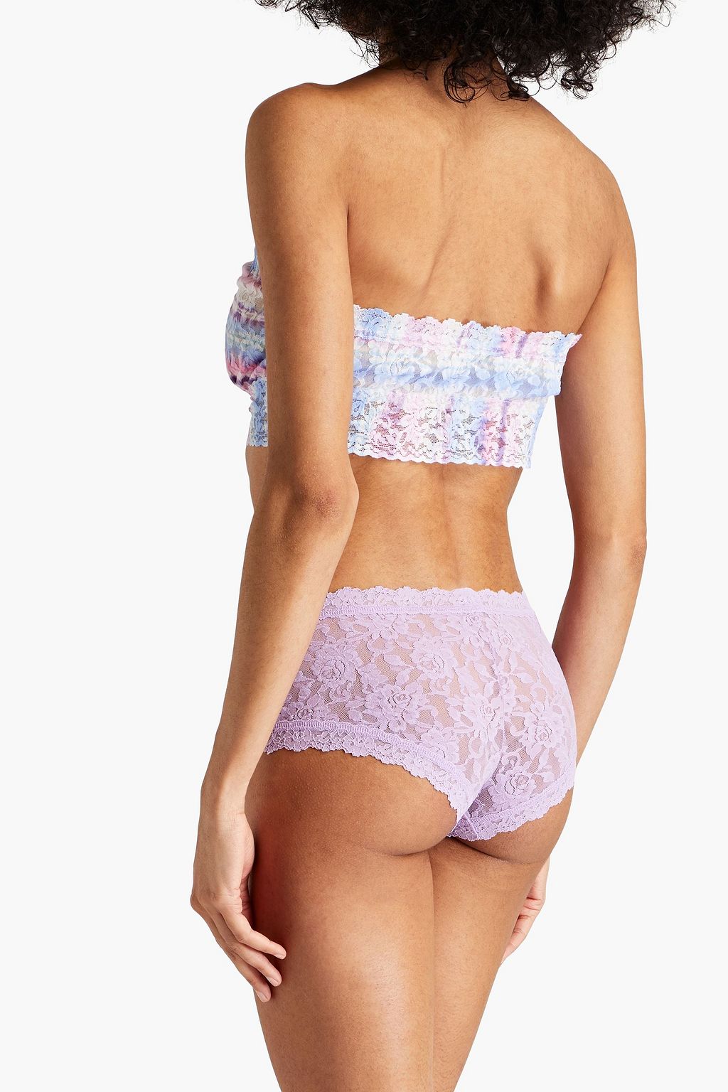 HANKY PANKY Tie-dyed stretch-lace bandeau bra