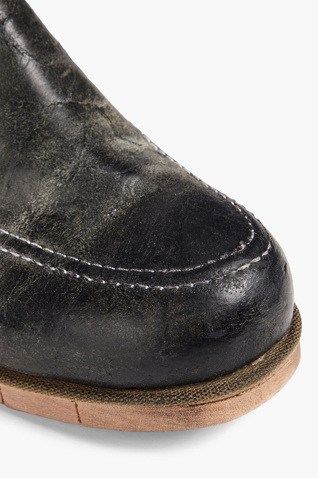 MAISON MARGIELA Cracked-leather Chelsea boots