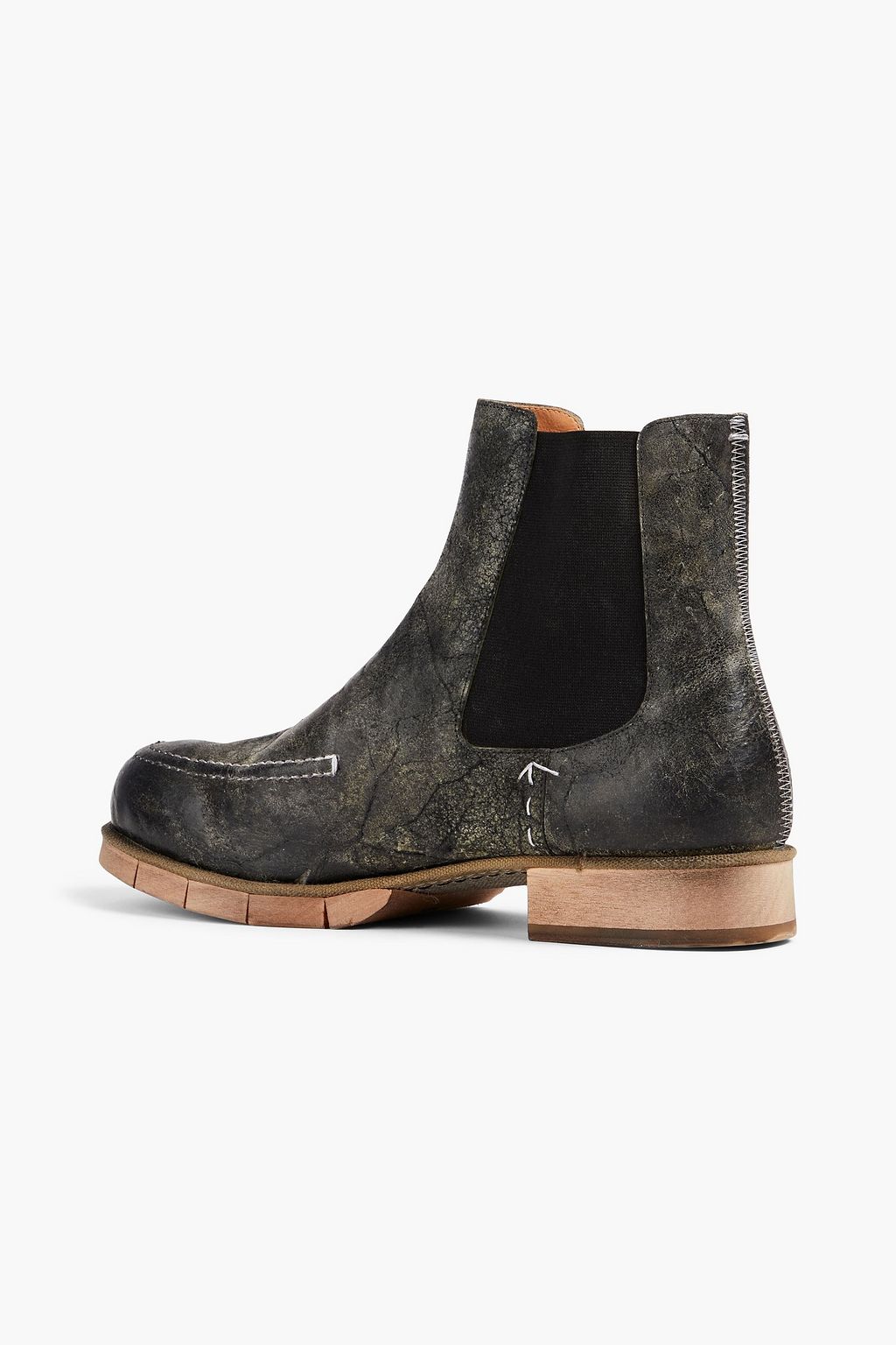 MAISON MARGIELA Cracked-leather Chelsea boots