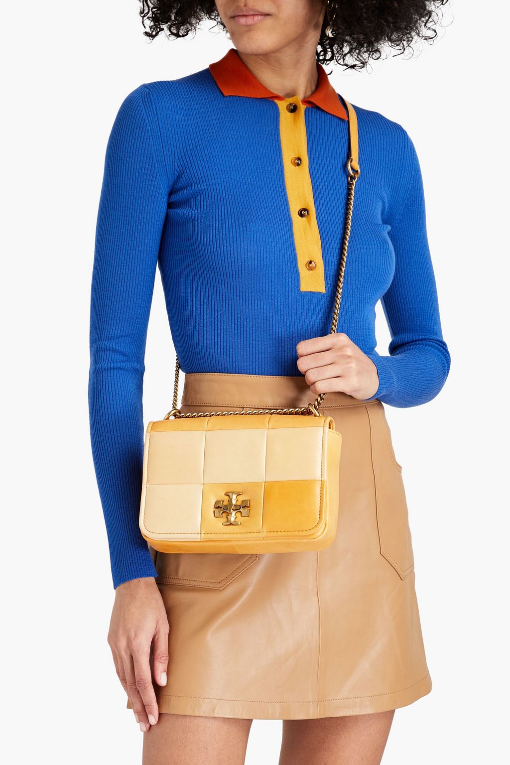 TORY BURCH Patchwork leather shoulder bag THE