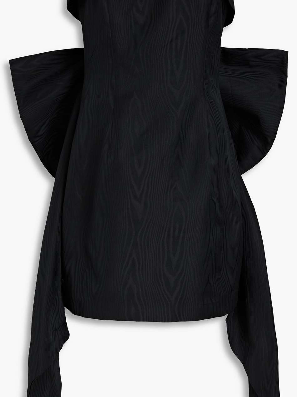 malone strapless bow-embellished moire mini dress