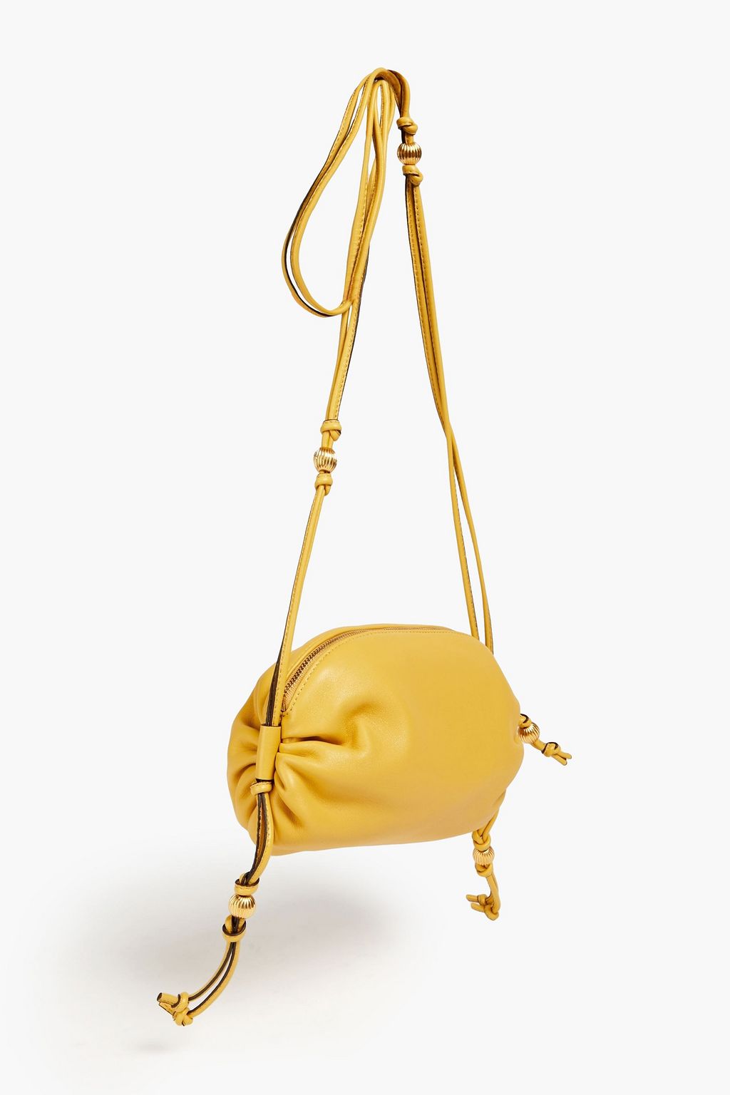 TORY BURCH レザー ショルダーバッグ ギャザー入り