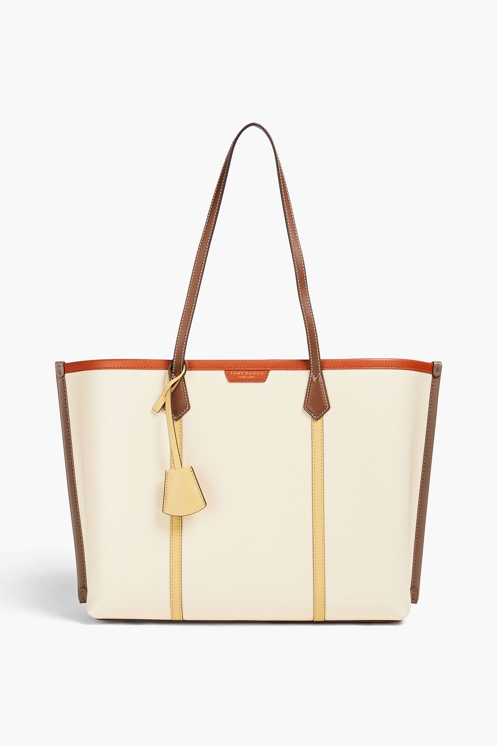 TORY BURCH Perry color-block textured-leather tote | Sale up to 70% off |  THE OUTNET