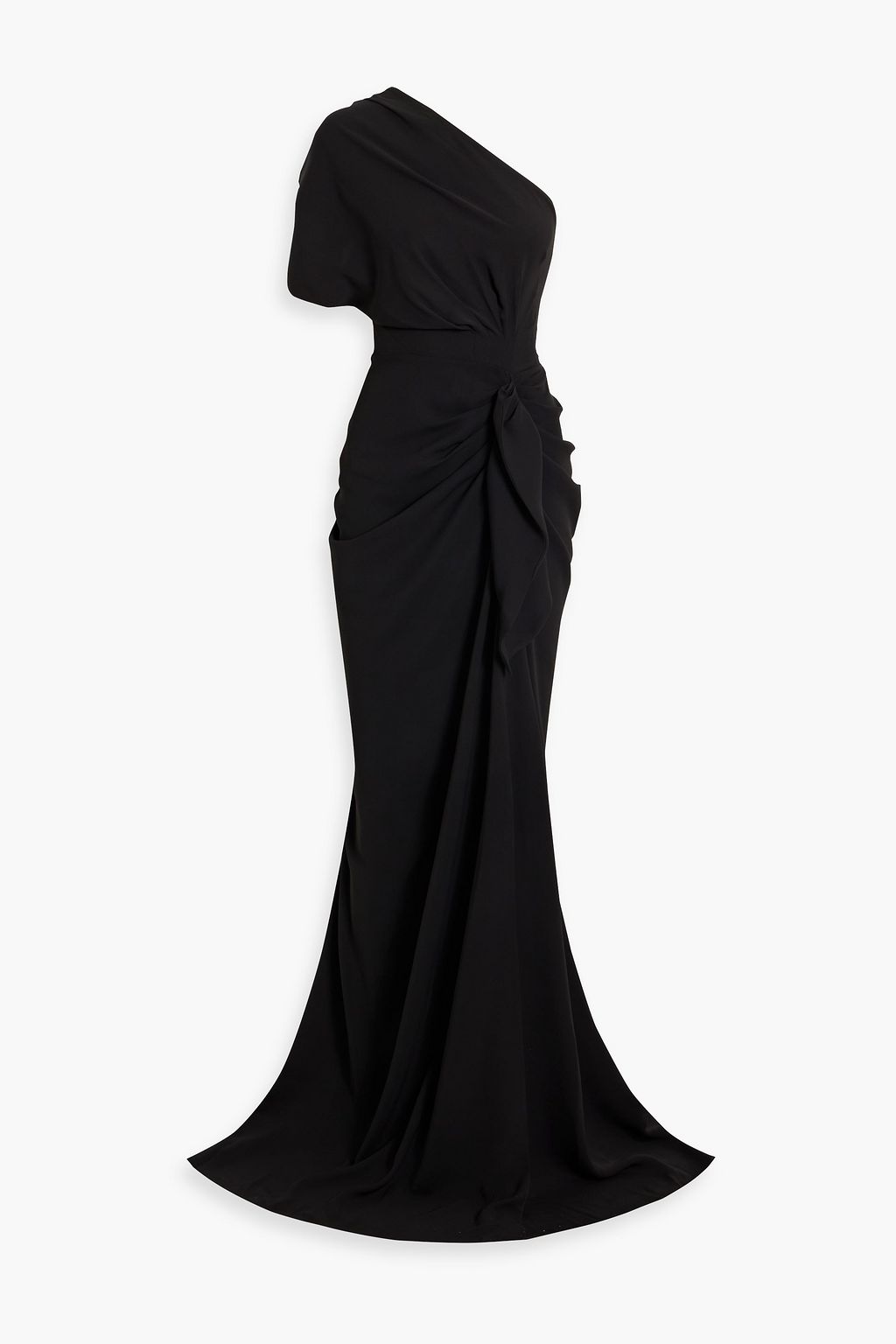 RHEA COSTA One-shoulder draped cady gown | THE OUTNET