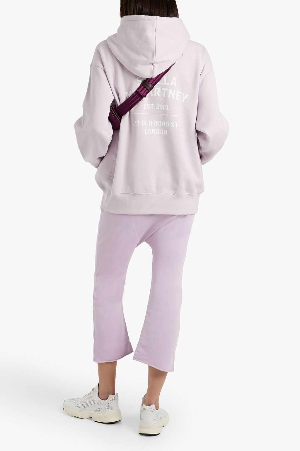 NILI LOTAN SF cropped French cotton-terry track pants