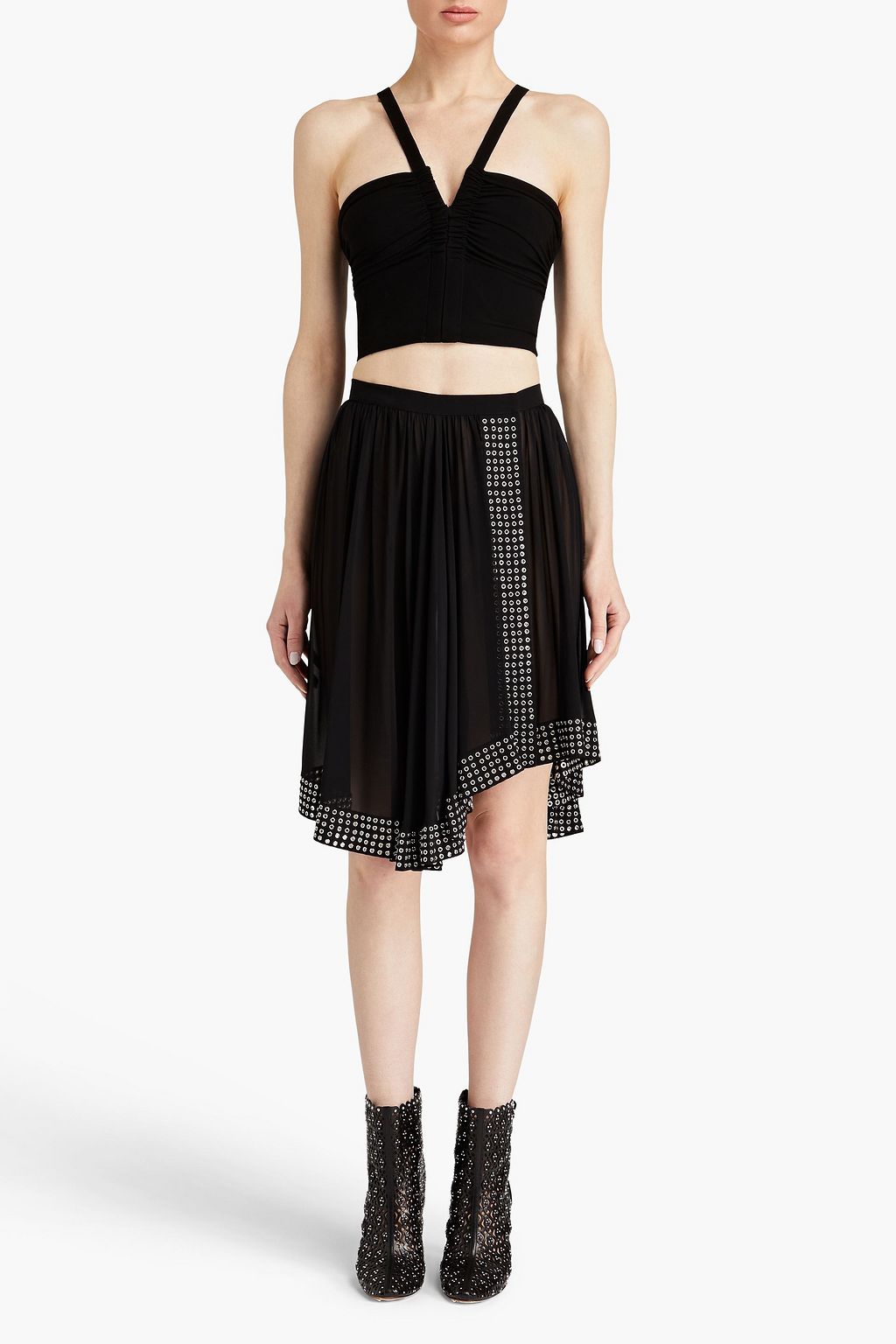 ALAÏA キュプラ ビスチェトップス ルーシュ入り
