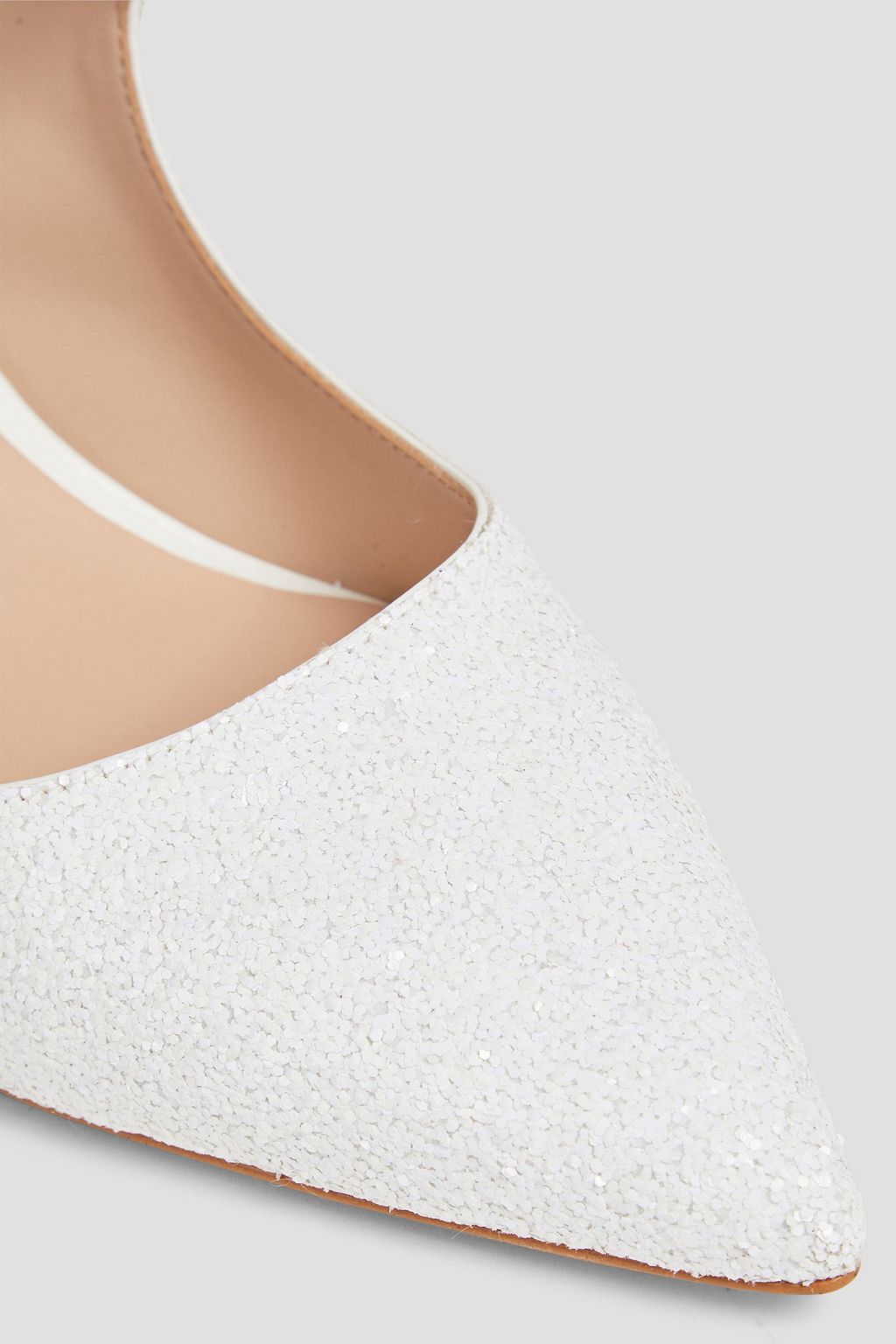 STUART WEITZMAN Glittered woven mules