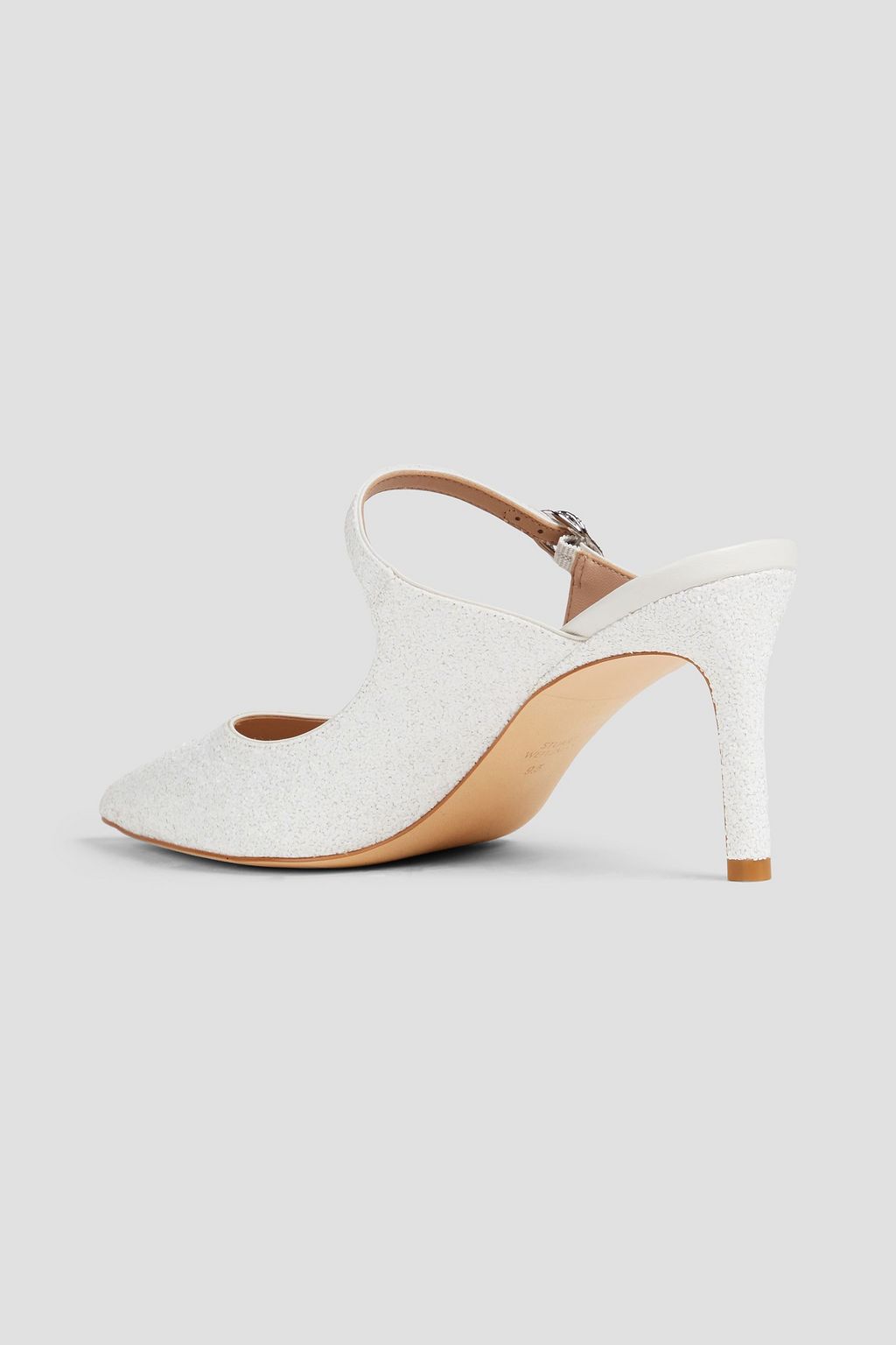 STUART WEITZMAN Glittered woven mules
