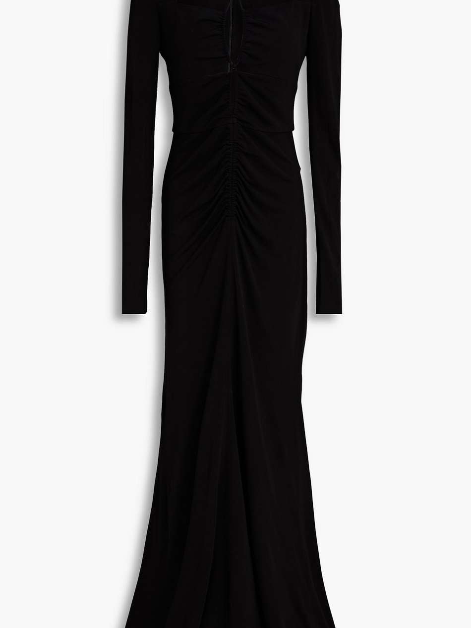 riccardo ruched stretch-jersey gown