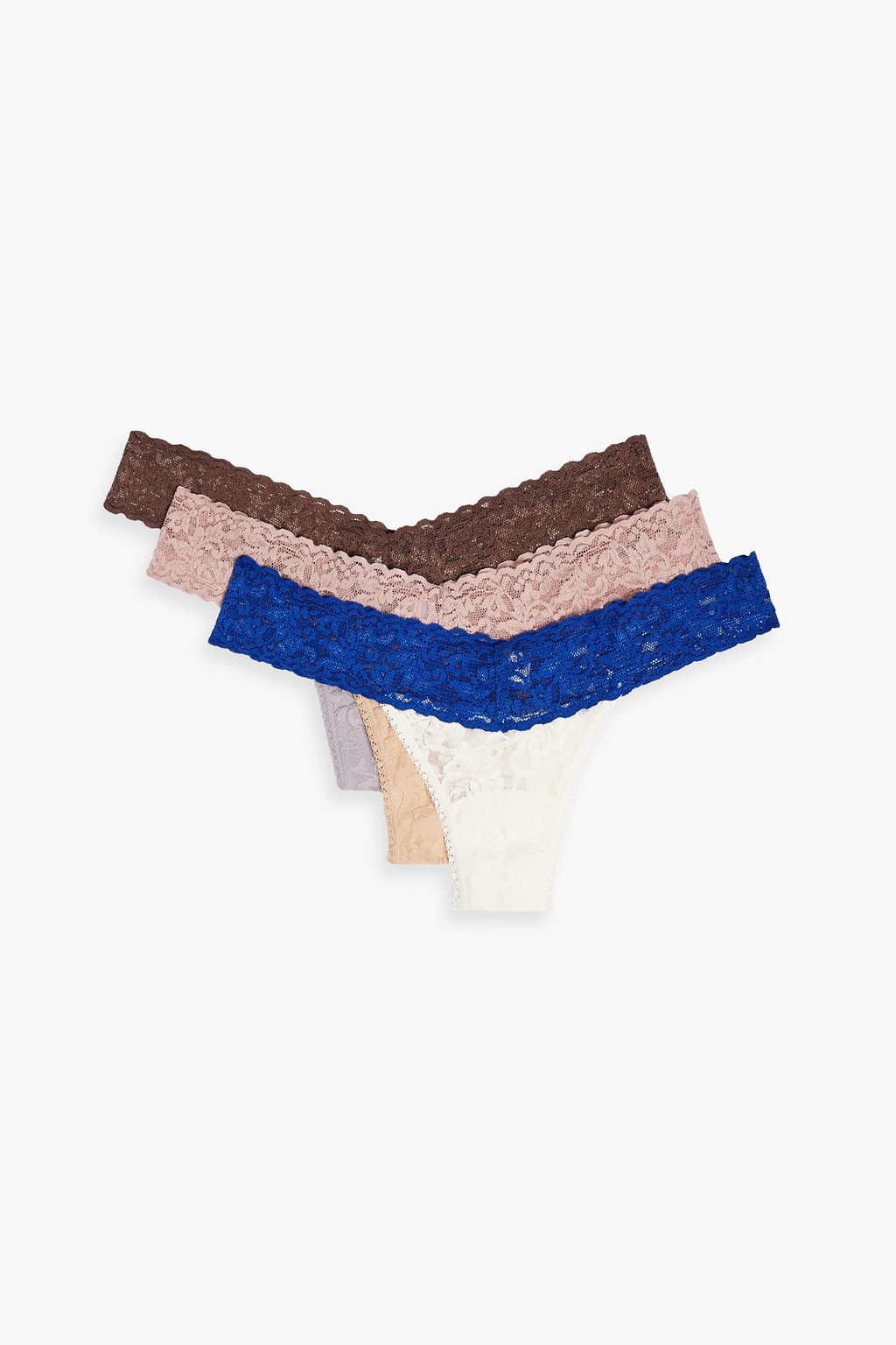 Signature Stretchy Lace Low Rise Thong 5-Pack