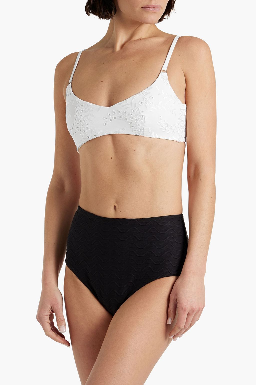 SEAFOLLY Costa Bella broderie anglaise bikini top