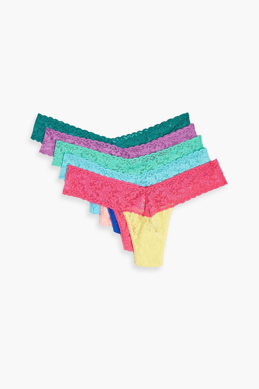 Hanky Panky Original Rise Lace Thongs, Set of 5