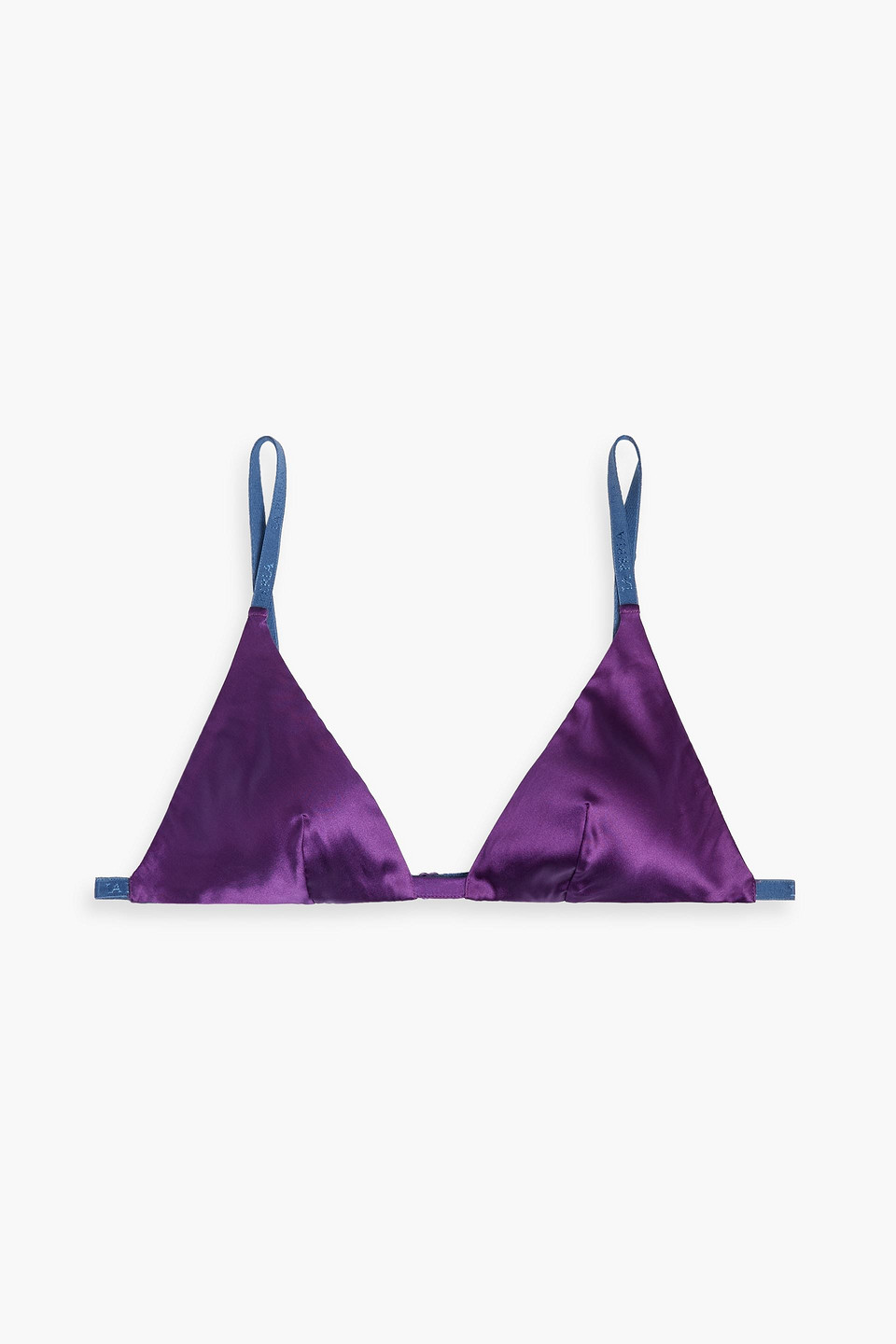 Stretch-silk soft-cup triangle bra