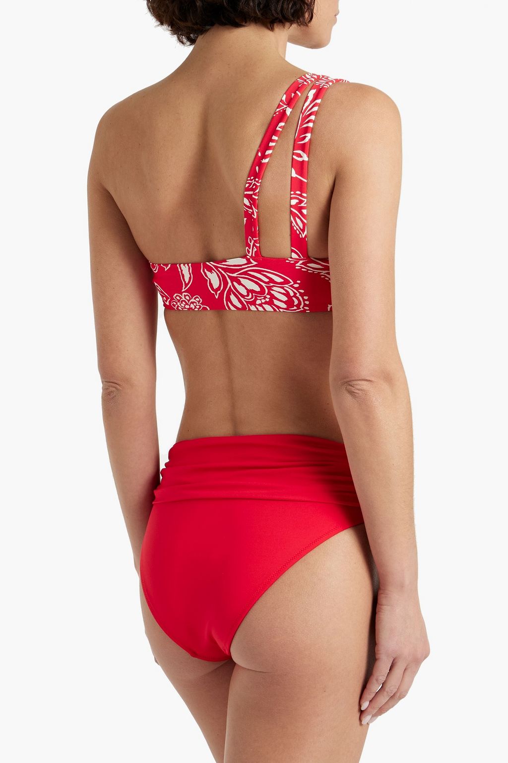SEAFOLLY Folklore one-shoulder printed bikini top