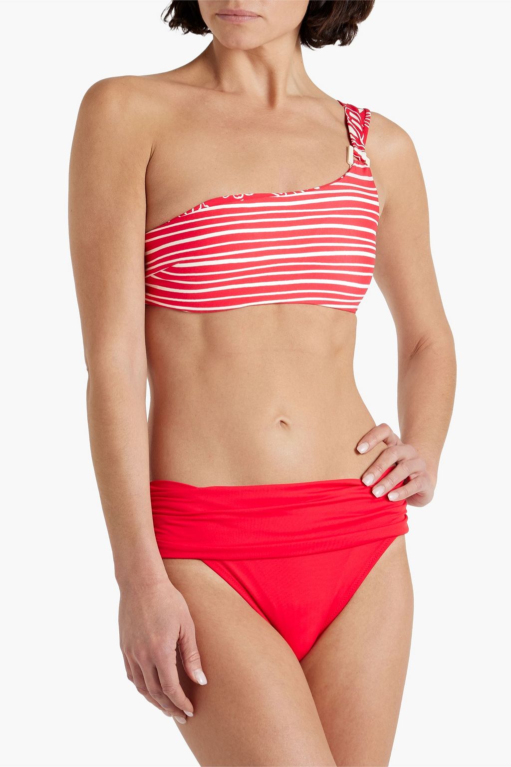 SEAFOLLY Folklore one-shoulder printed bikini top
