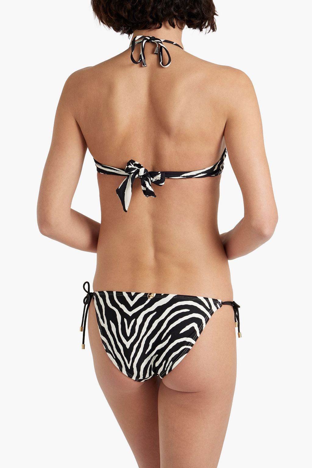SEAFOLLY توب بكيني ’سكين ديب’ بقالب مدعم بسلك بتصميم ملموم بطبعة جلد الحمار الوحشي