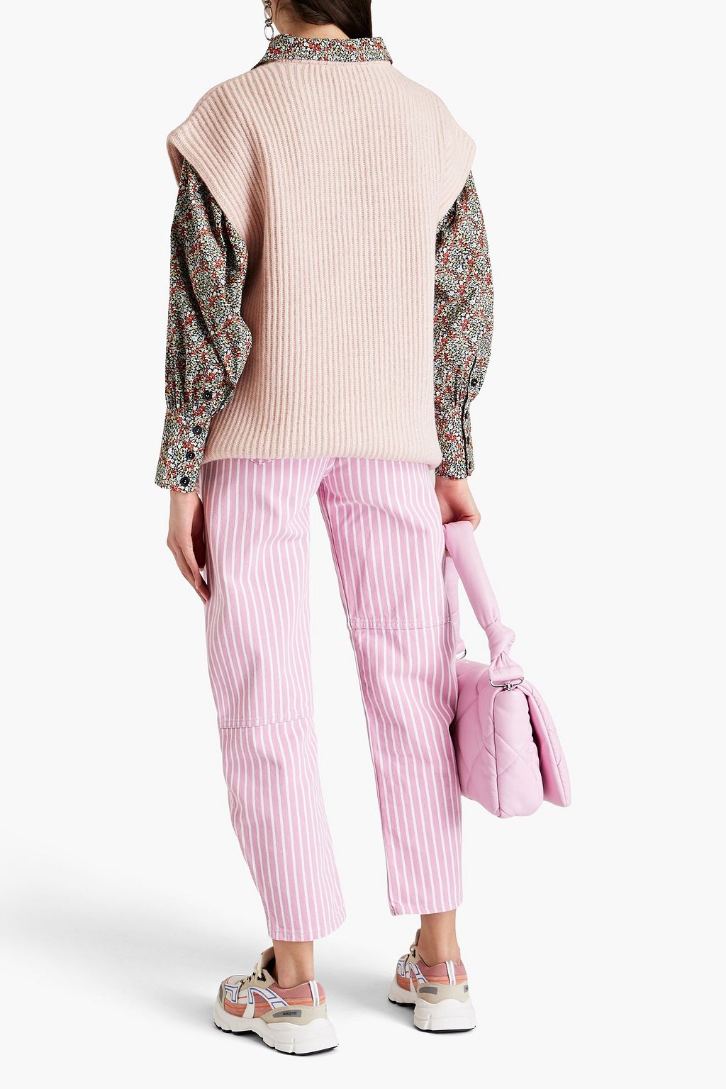 GANNI Ribbed wool-blend vest