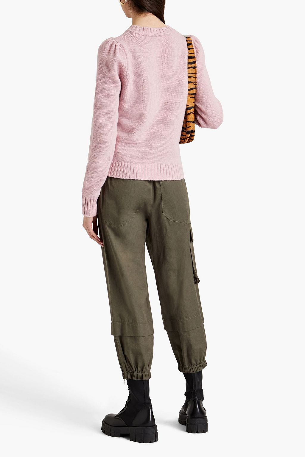 GANNI Intarsia wool-blend sweater