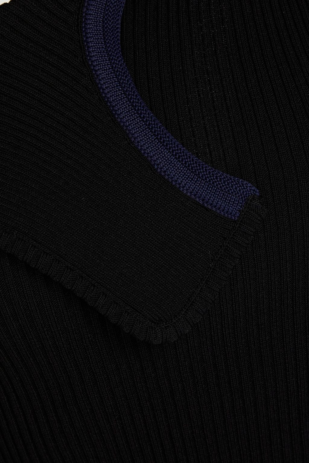 JACQUEMUS 원 숄더 리브 니트 탑