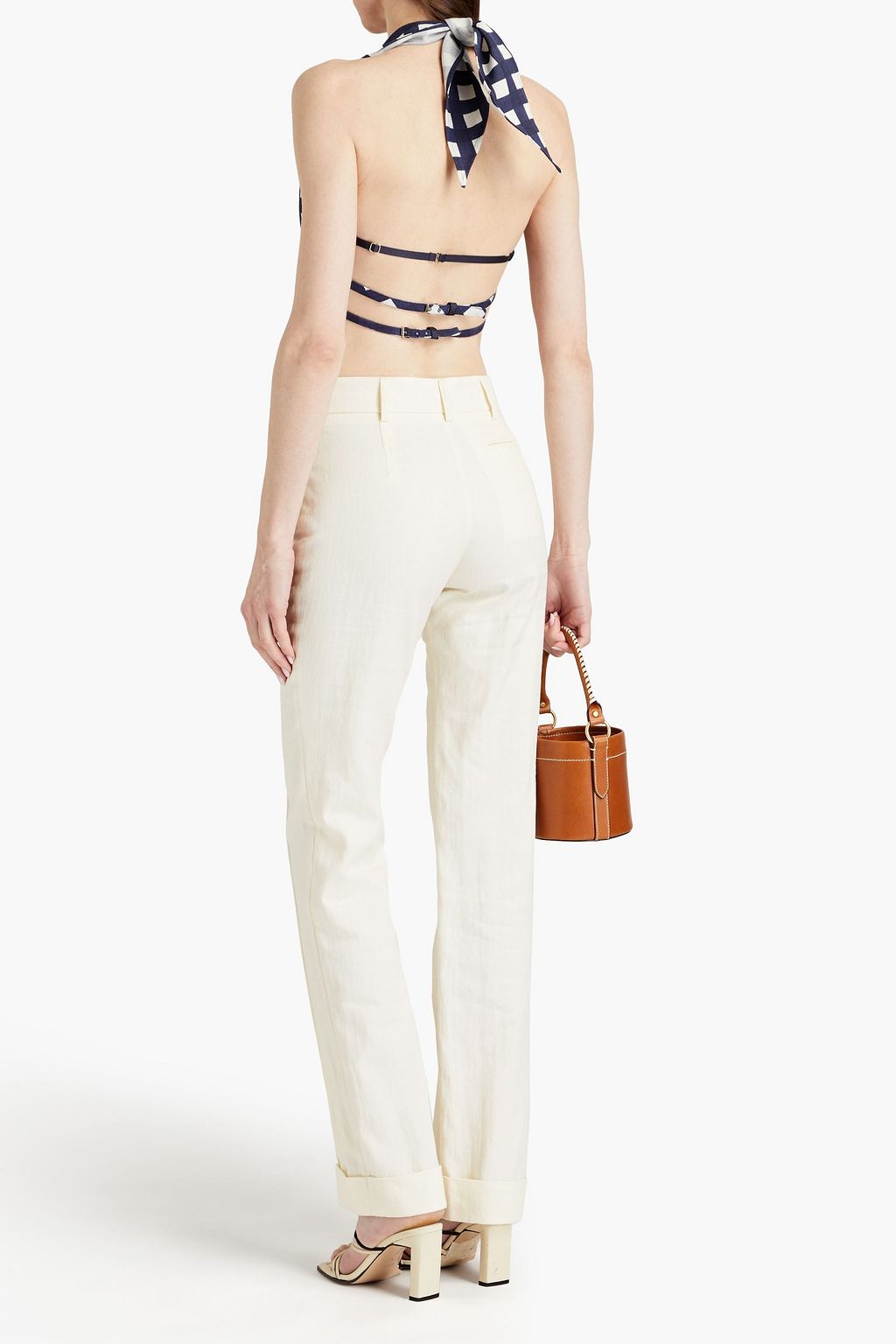 JACQUEMUS بنطال بأرجل مستقيمة مصنوع من التويل