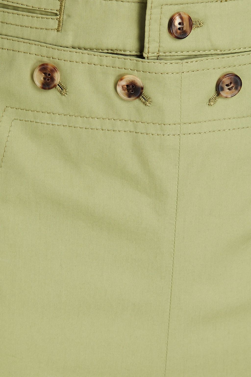 TORY BURCH Cropped Hose mit weitem Bein aus Baumwoll-Twill