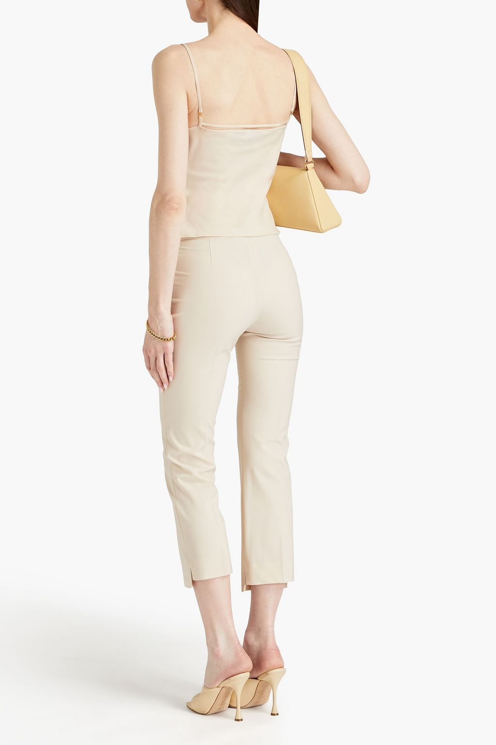 JACQUEMUS 스트레치 울 크롭 슬림 레그 팬츠