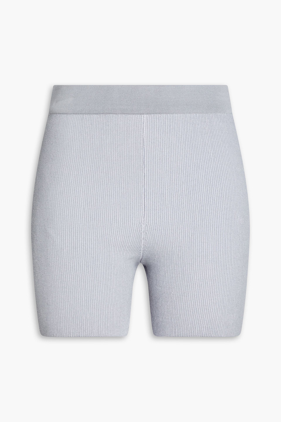 Jacquemus Le Short Arancia Ribbed Cycling Shorts In Gray
