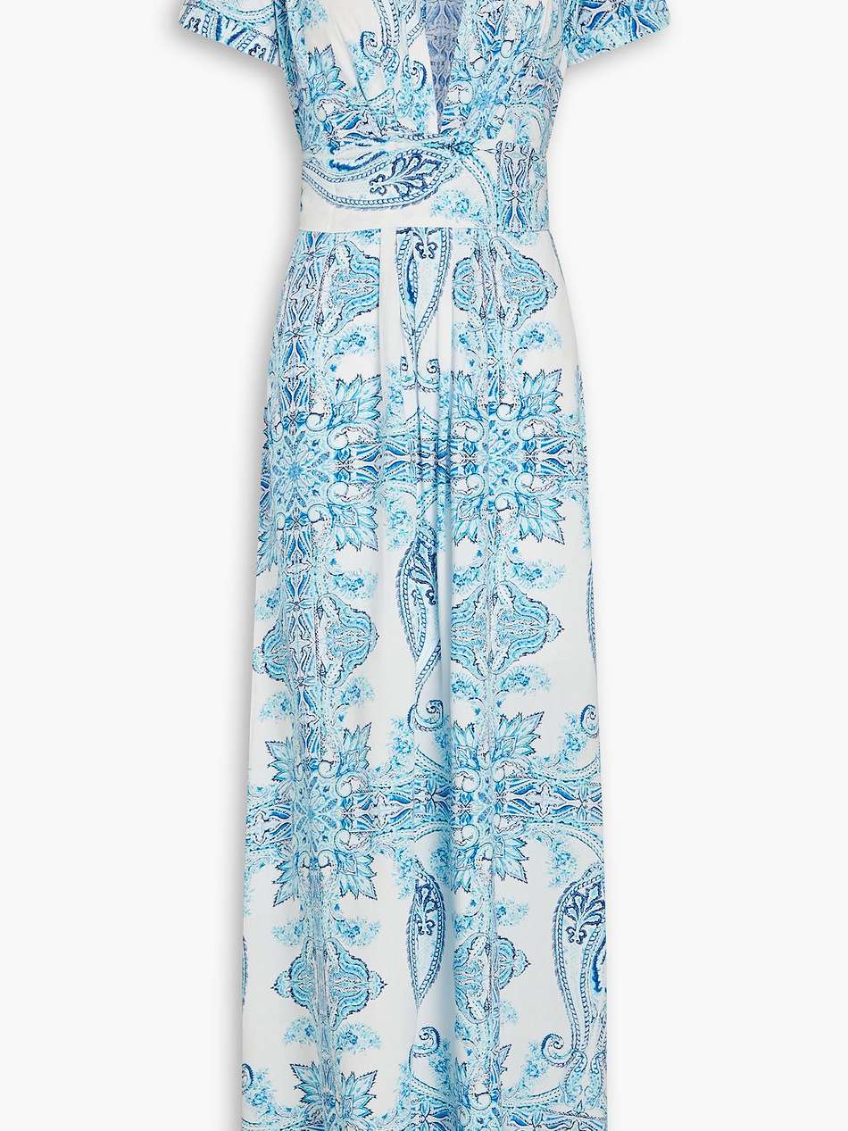 petunia paisley-print voile maxi dress